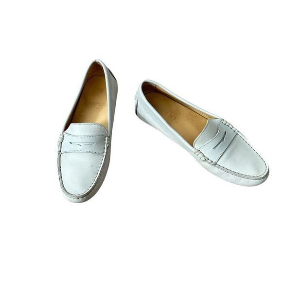 M. Gemi The Pastoso Light Blue Leather Driving Loafers| Size 7 - Picture 1 of 9